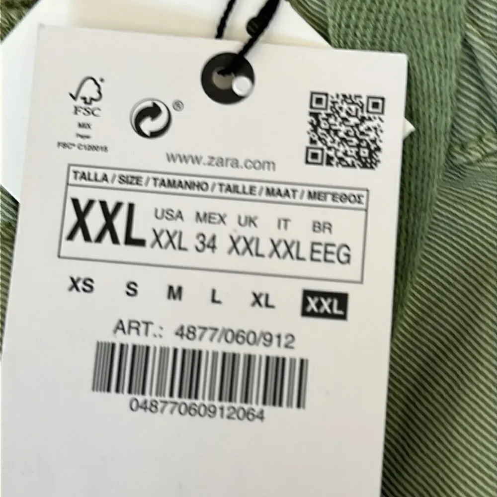 ZARA Light Green Balloon Pants NWT Size XXL - Picture 10 of 10
